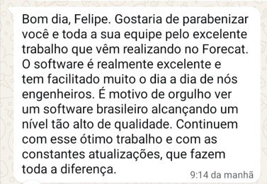 Depoimento de cliente Forecast