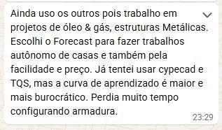 Depoimento de cliente Forecast